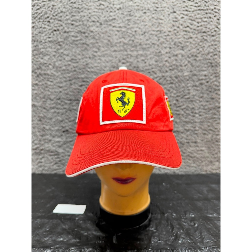 Fila Scuderia Ferrari Cotton Twill Fitted Baseball Hat Red Unisex Size M